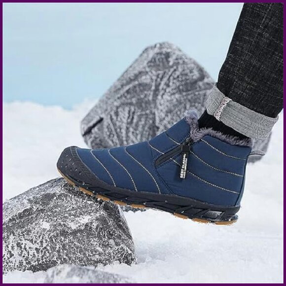 Women's Winter Snow Boots Zip Up Fur Lined Ankle Boots Waterproof Anti-Slip - Picture 4 of 8